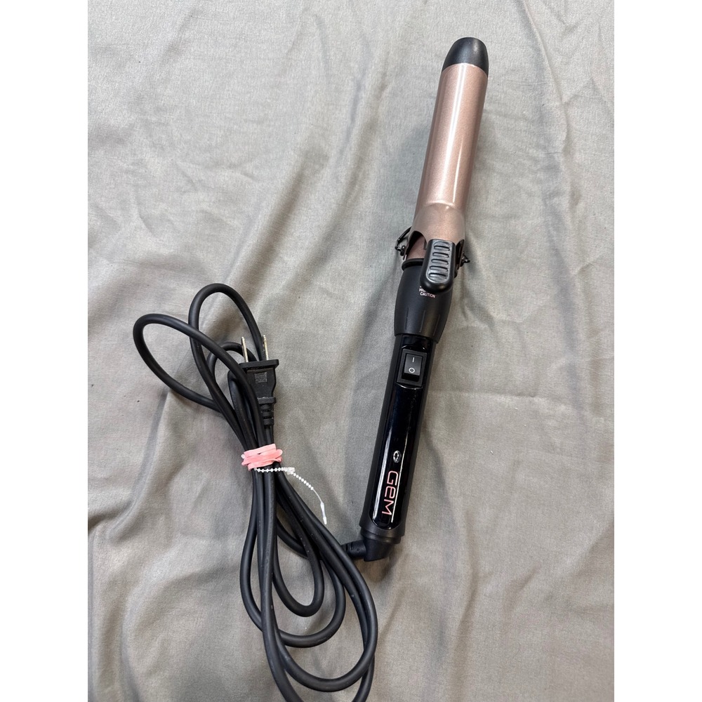 GEM Curling Iron 1.25in Rose Gold Excellent Ceramic HT21332 Swivel Cord
